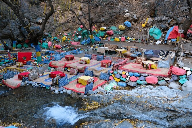 Mountain waterfalls in Ourika Valley