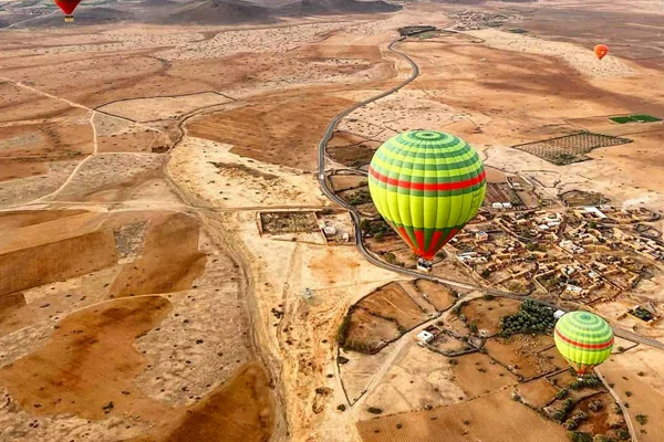 Traditional Berber breakfast after balloon flight